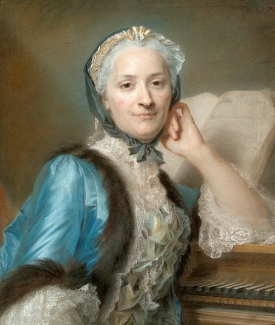 Porträtt av Madame Anne-Jeanne Cassanéa de Mondonville, född Boucon (1708-1780) av Maurice Quentin de Latour