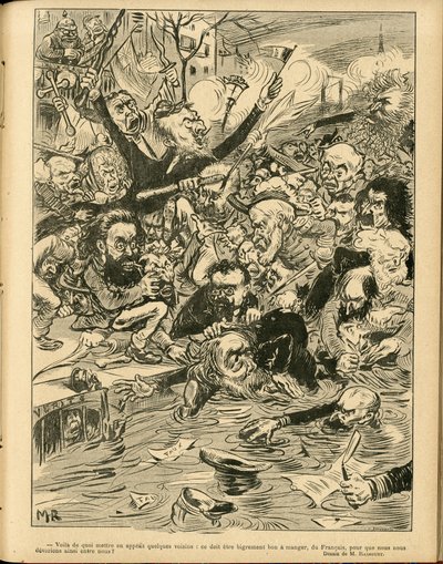 Illustration av Maurice Radiguet (1866-1941) i Le Rire av Maurice Radiguet