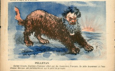 Smörtallriken, nummer 191, satirisk i färg av Maurice Radiguet