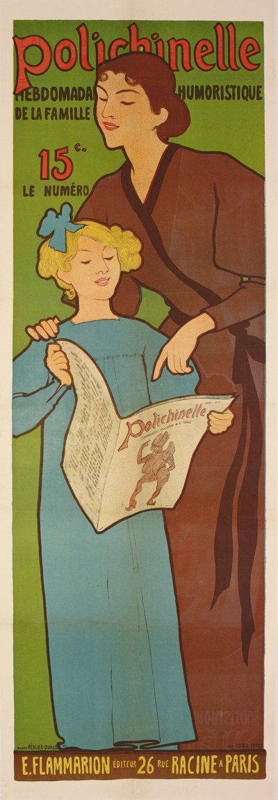 Affisch för den humoristiska veckotidningen Polichinelle, 1896 av Maurice Realier Dumas