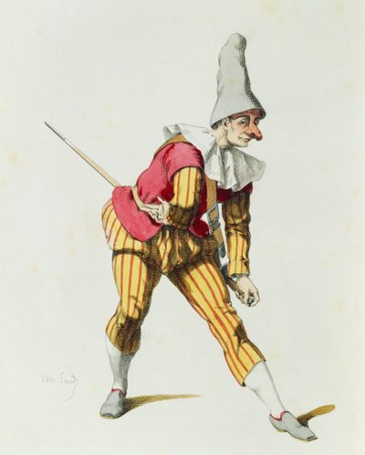 Giangurgolo 1625, av Maurice Sand (1823-1889) av Maurice Sand