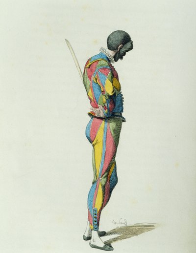 Harlequin 1858, av Maurice Sand (1823-1889) av Maurice Sand