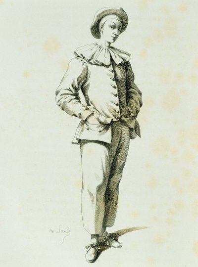 Pedrolino, av Maurice Sand (1823-1889) av Maurice Sand