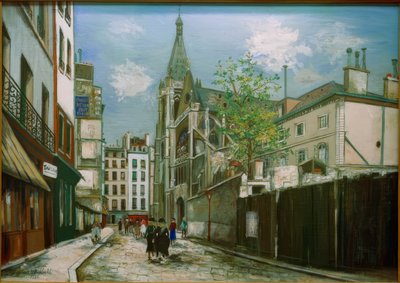 Saint-Séverin-kyrkan i Paris av Maurice Utrillo