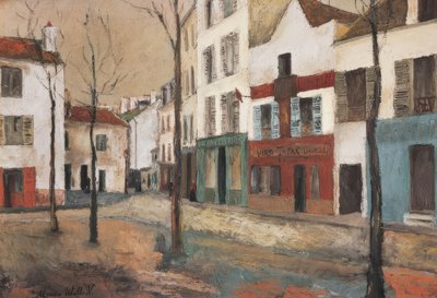 Place du Tertre, omkring 1910 av Maurice Utrillo