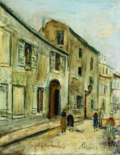Rue Corot in Montmartre, ca. 1930 von Maurice Utrillo