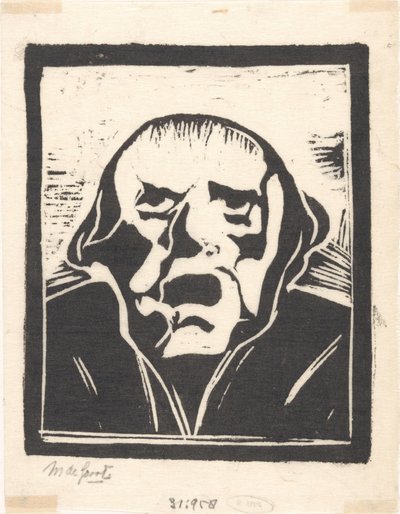 Figur med öppen mun av Maurits de Groot (signed by artist)