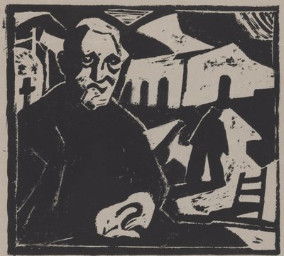 sittande man av Maurits de Groot (signed by artist)