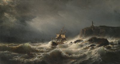 Vrak på Isle of Jersey, 1862 av Mauritz Frederik Hendrik De Haas
