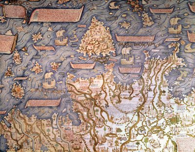 Utsikt över Borneos skärgård 1459 Marciana Library, Venedig av Mauro Fra
