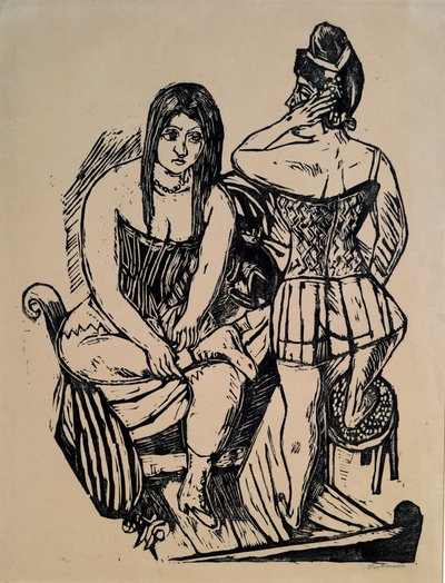 På Toilette av Max Beckmann