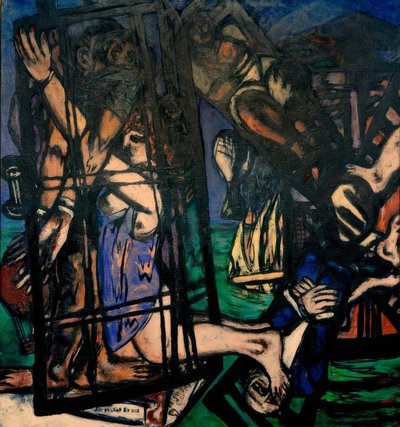 Ballong med väderkvarn. Kvarnen av Max Beckmann