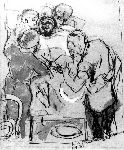 Under operationen av Max Beckmann