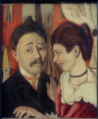 Porträtt av paret Carl av Max Beckmann