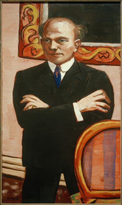 Porträtt av Gottlieb Friedrich Reber av Max Beckmann