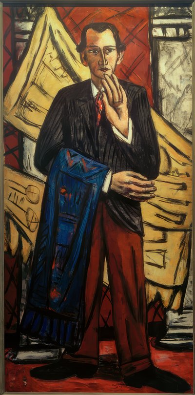 Porträtt av en mattförsäljare av Max Beckmann