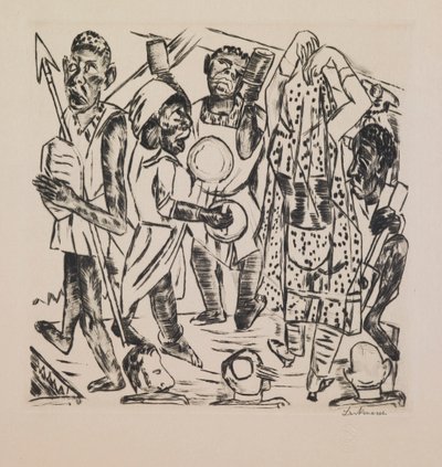 Black Dance, tallrik 9 från portföljen "Annual Fair" av Max Beckmann