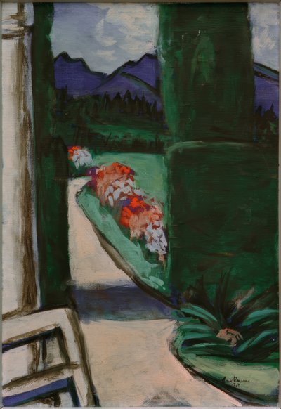 Utsikt från paviljongen. Ohlstadt av Max Beckmann
