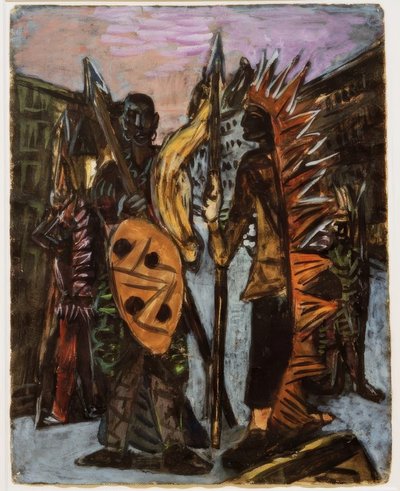 Pojkar som spelar indisk av Max Beckmann