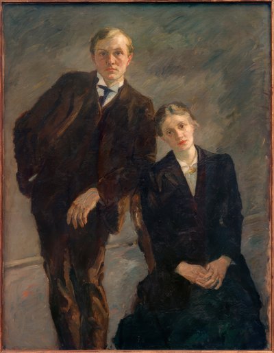 Dubbelporträtt av Max Beckmann och Minna Beckmann-Tube av Max Beckmann