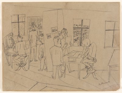 Redaktionsrum av Max Beckmann