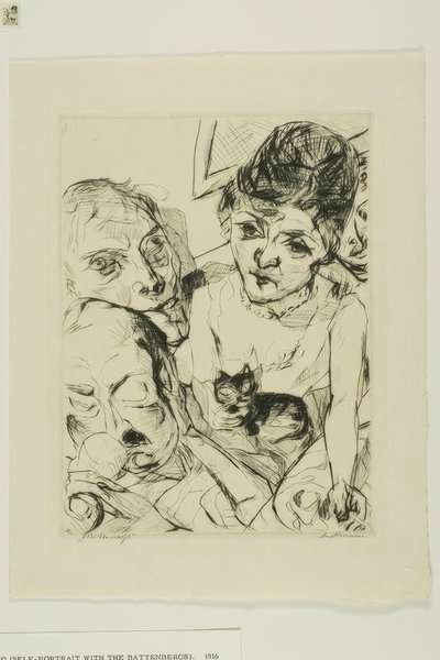 Kväll, tallrik tio från ansikten av Max Beckmann