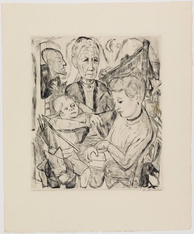 Familjescen (familjen Beckmann) av Max Beckmann