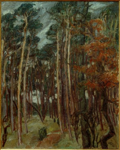 Hermsdorfer Wald på en grå dag av Max Beckmann