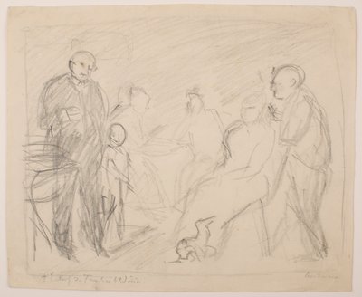 II [Andra] Sketch för Zech familjeporträtt av Max Beckmann