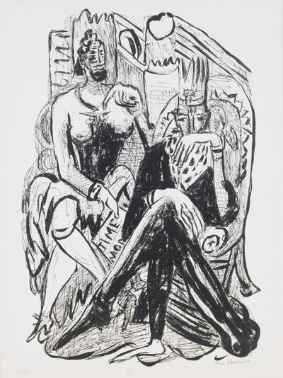 King and Demagogue, tallrik 8 från portfolion "Day and Dream" av Max Beckmann