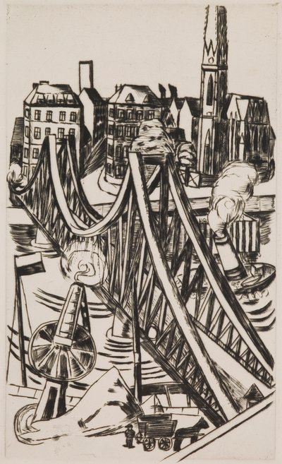 Stora bron ("Eiserner Steg" i Frankfurt am Main) av Max Beckmann