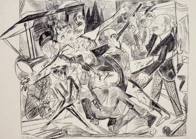 Martyrskap, av Max Beckmann (1884-1950), gravyr. Tyskland, 1900-talet. av Max Beckmann