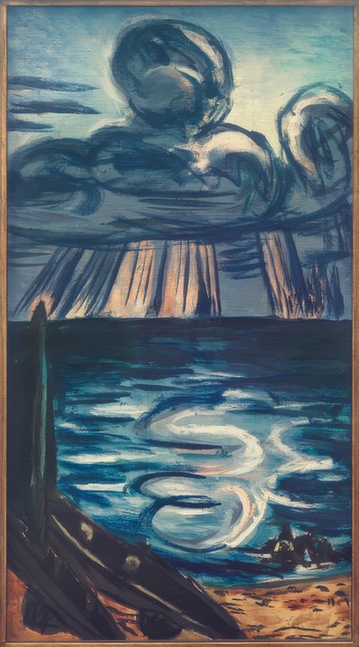Hav med stort moln av Max Beckmann