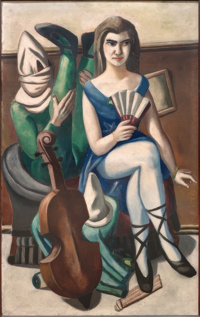 Pierrette och clown av Max Beckmann