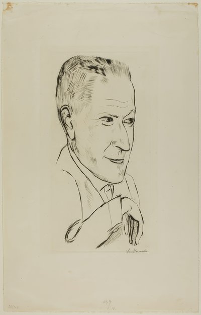 Porträtt av Reinhard Pieper av Max Beckmann