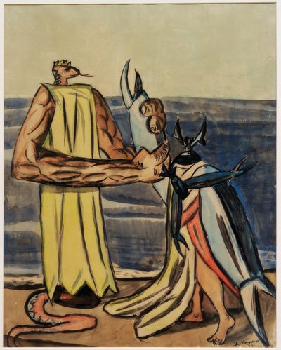 Snake King och Stag Beetle Bride av Max Beckmann