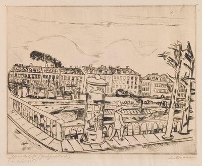 Vacker utsikt (vinterlandskap) av Max Beckmann
