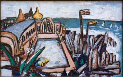 Cap Martin pool av Max Beckmann