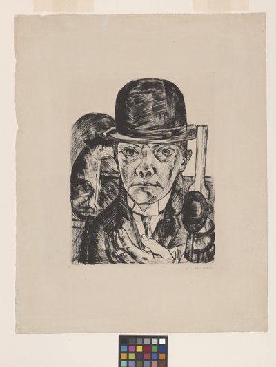 山高帽スウェーデンの自画像 av Max Beckmann