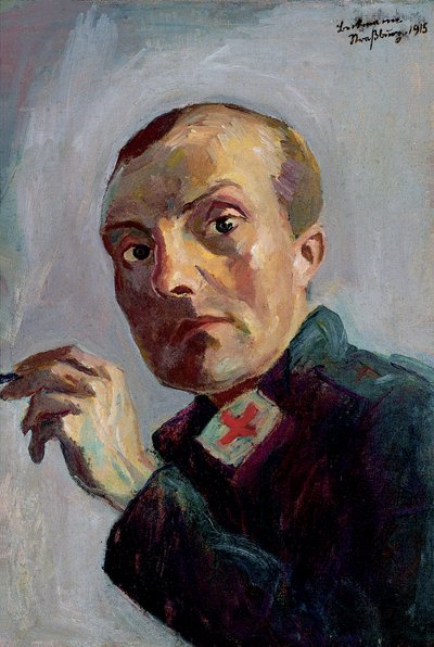 Självporträtt som manlig sjuksköterska av Max Beckmann