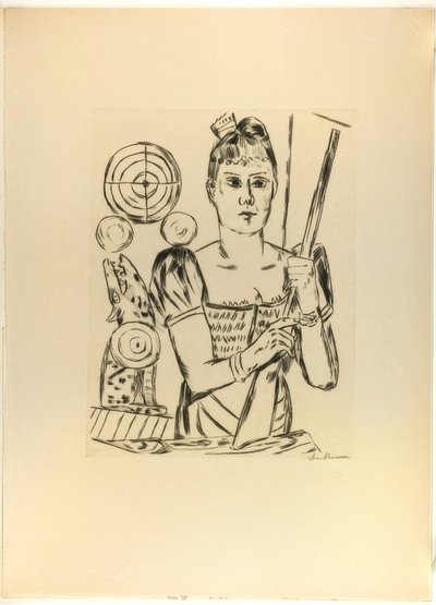 Shooting Gallery, tallrik fyra från Jahrmarkt av Max Beckmann