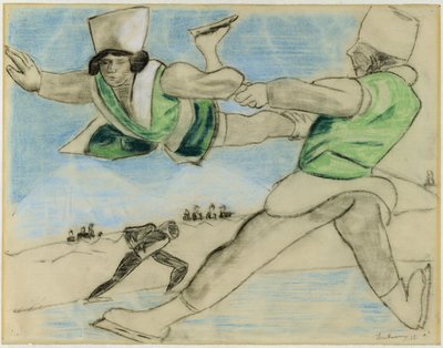 Skridskoåkare i Davos av Max Beckmann