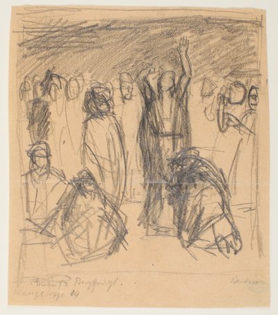 Skiss till bergspredikan av Max Beckmann