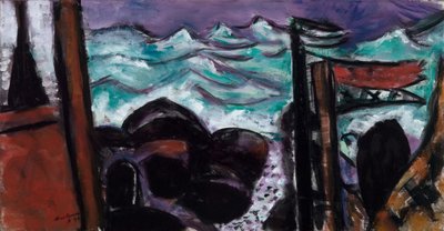 Liten stormig sjö av Max Beckmann