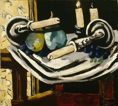 Stilleben med fallna ljus av Max Beckmann