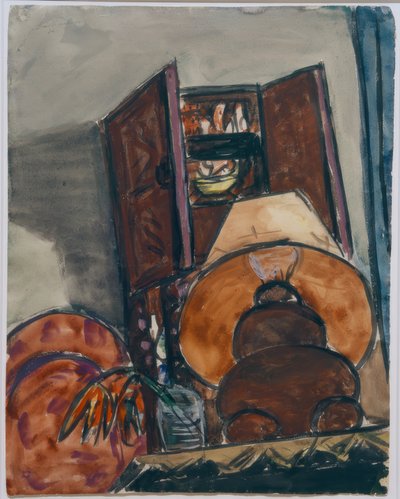 Stilleben med en lampa av Max Beckmann