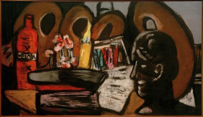 Stilleben med pallar av Max Beckmann
