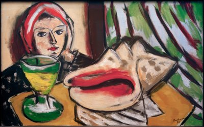 Stilleben med ett stort snäckskal av Max Beckmann