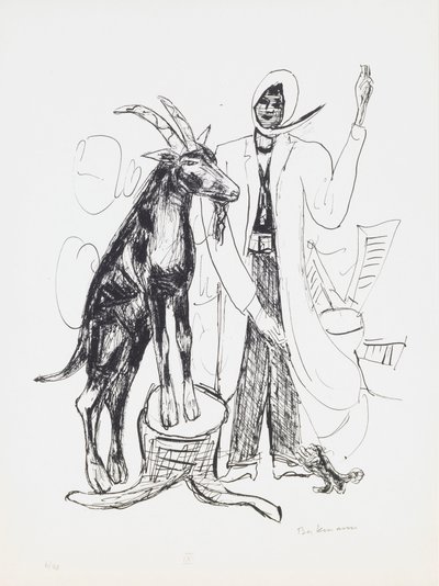 The Buck, tallrik 9 från portföljen "Day and Dream" av Max Beckmann