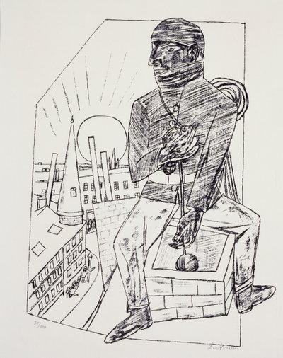 Skorstensfejaren, av Max Beckmann (1884-1950), litografi. Tyskland, 1900-talet. av Max Beckmann
